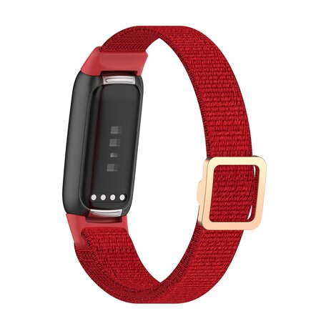 Fitbit Luxe - Elastisch nylon bandje - Rood