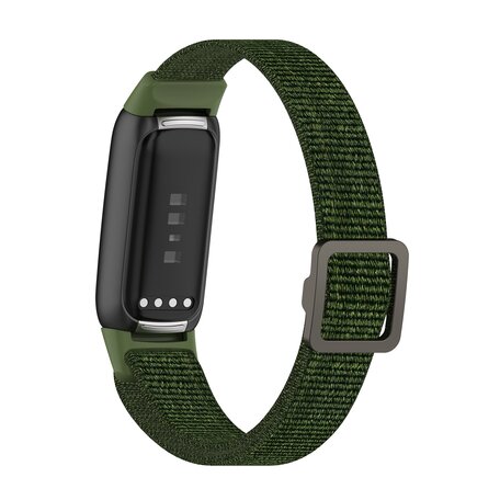 Fitbit Luxe - Elastisch nylon bandje - Groen