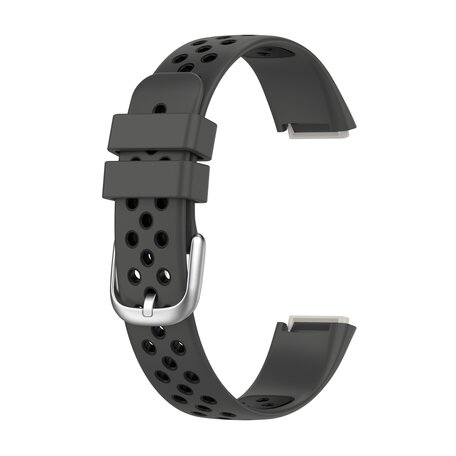 Fitbit Luxe - Siliconen sportbandje - Maat: Large - Zwart