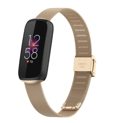 Fitbit Luxe - Milanese bandje met klemsluiting - Vintage goud