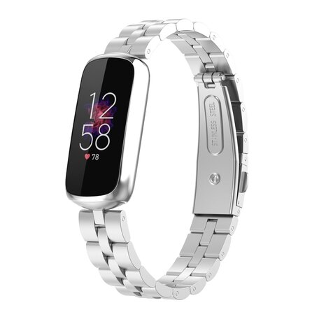 Fitbit Luxe - Stalen schakelband - Zilver