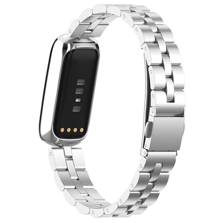 Fitbit Luxe - Stalen schakelband - Zilver