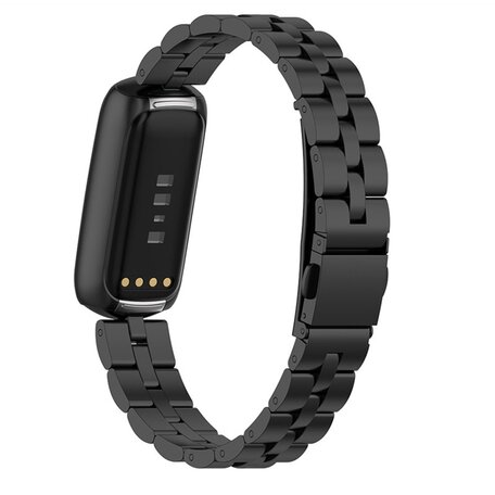 Fitbit Luxe - Stalen schakelband - Zwart