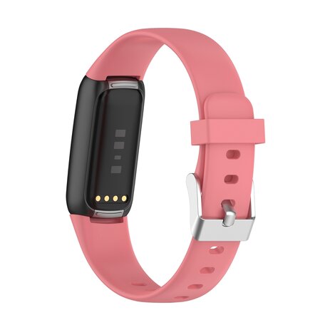 Fitbit Luxe - Sportbandje met gesp - Maat: Large - Roze