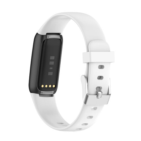 Fitbit Luxe - Sportbandje met gesp - Maat: Large - Wit