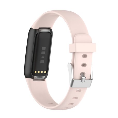 Fitbit Luxe - Sportbandje met gesp - Maat: Small - Licht roze