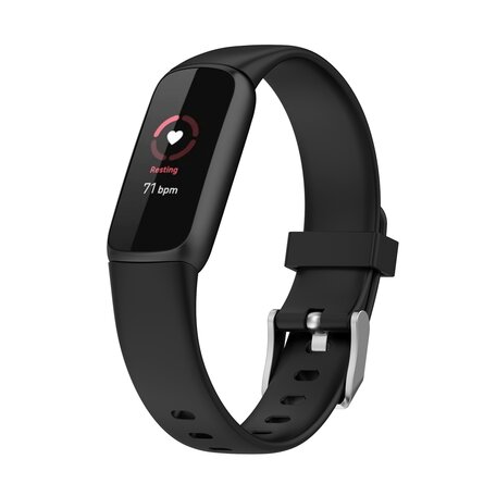 Fitbit Luxe - Sportbandje met gesp - Maat: Small - Zwart