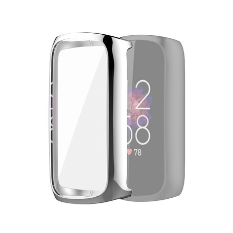 Fitbit Luxe - TPU case (volledig beschermd) - Zilver