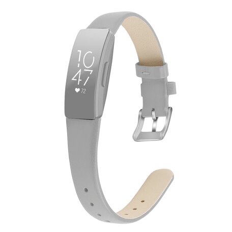 Fitbit Inspire 1 / HR / Ace 2 lederen bandje - Maat: Small - Taupe