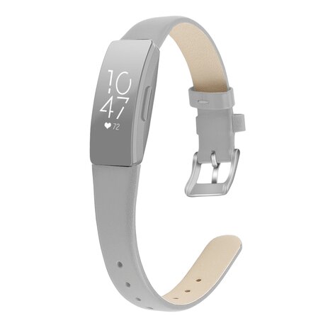 Fitbit Inspire 1 / HR / Ace 2 lederen bandje - Maat: Large - Taupe