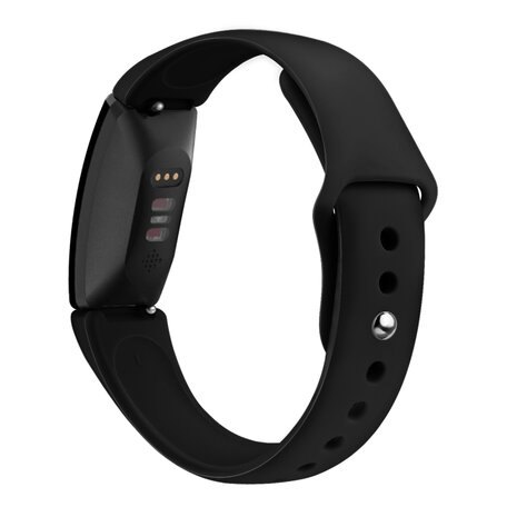 Fitbit Inspire 1 / HR / Ace 2 siliconen bandje - Maat: Large - Zwart