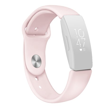 Fitbit Inspire 1 / HR / Ace 2 siliconen bandje - Maat: Large - Zand roze