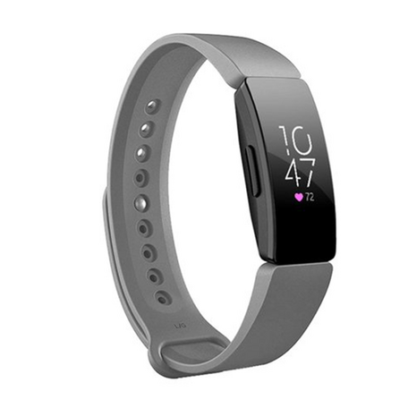 Fitbit Inspire 1 / HR / Ace 2 siliconen bandje - Maat: Large - Grijs