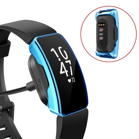 Fitbit Inspire 1 / HR / Ace 2 TPU case (volledig beschermd) - Blauw