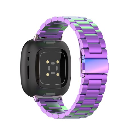 Fitbit Versa 3/4 & Sense 1/2 metalen schakelbandje - Multicolor