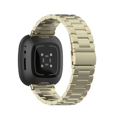 Fitbit Versa 3/4 & Sense 1/2 metalen schakelbandje - Vintage goud