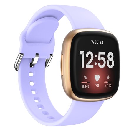 Fitbit Versa 3 & 4 / Sense 1 & 2  - Siliconen bandje - Lila