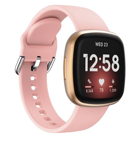 Fitbit Versa 3 & 4 / Sense 1 & 2  - Siliconen bandje - Roze