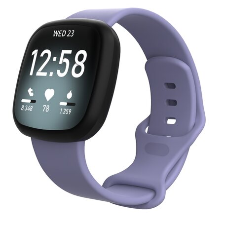 Fitbit Versa 3 & 4 / Sense 1 & 2 Sportbandje - Lila - Maat: M/L