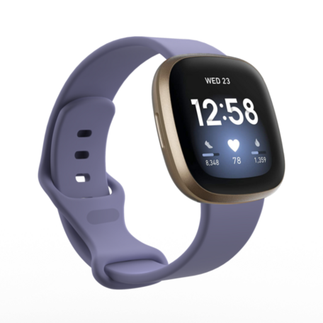 Fitbit Versa 3 & 4 / Sense 1 & 2 Sportbandje - Lila - Maat: M/L