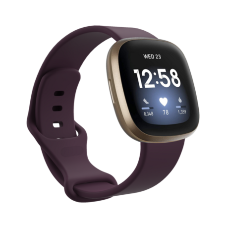 Fitbit Versa 3 & 4 / Sense 1 & 2 Sportbandje - Paars - Maat: M/L