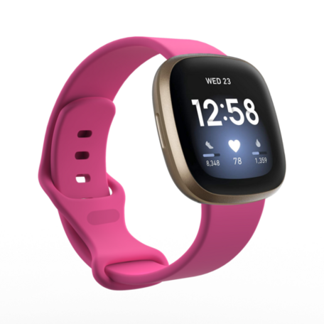 Fitbit Versa 3 & 4 / Sense 1 & 2 Sportbandje - Roze - Maat: M/L