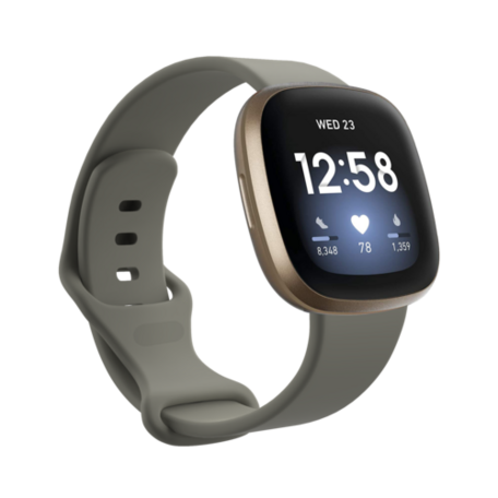 Fitbit Versa 3 & 4 / Sense 1 & 2 Sportbandje - Grijs - Maat: M/L