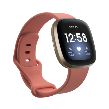 Fitbit Versa 3 & 4 / Sense 1 & 2 Sportbandje - Koraal - Maat: M/L