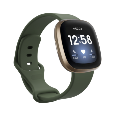 Fitbit Versa 3 & 4 / Sense 1 & 2 Sportbandje - Groen - Maat: M/L