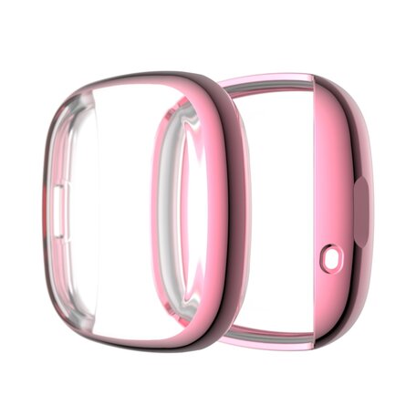 Fitbit Versa 3 / Sense Soft TPU case (volledig beschermd) - Roze