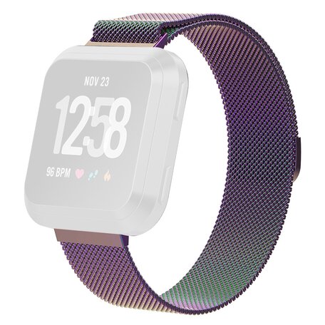 Fitbit Versa 1 / 2 & Lite milanese bandje - Maat: Large - Multicolor