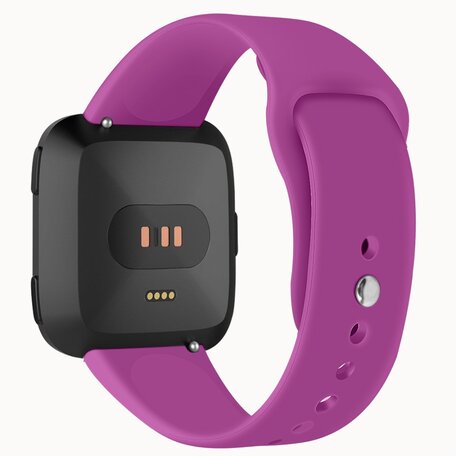 Fitbit Versa 1 / 2 & Lite  siliconen bandje - Maat: Large - Paars