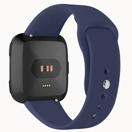 Fitbit Versa 1 / 2 & Lite siliconen bandje - Maat: Large - Donkerblauw