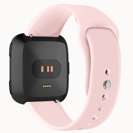 Fitbit Versa 1 / 2 & Lite  siliconen bandje - Maat: Large - Roze