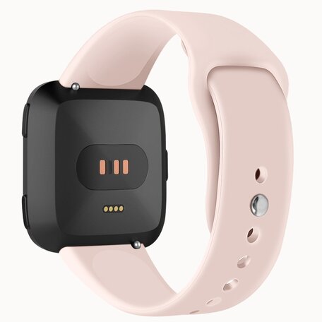 Fitbit Versa 1 / 2 & Lite siliconen bandje - Maat: Small - Zand roze