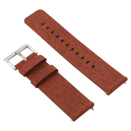 Canvas nylon bandje Fitbit Versa 1 / 2 & Lite - Bruin