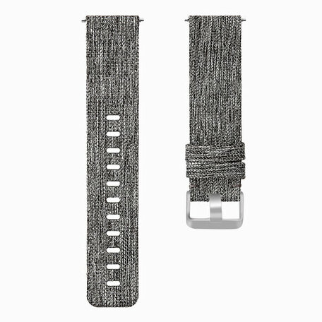 Canvas nylon bandje Fitbit Versa 1 / 2 & Lite- Grijs