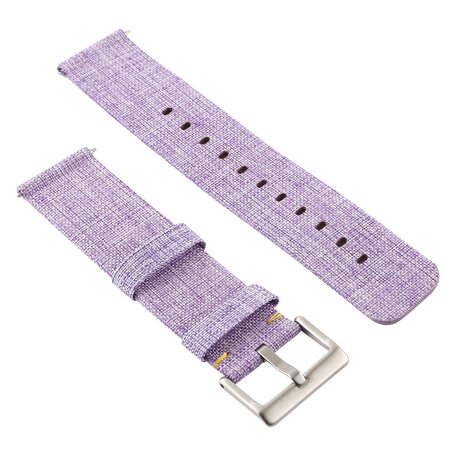 Canvas nylon bandje Fitbit Versa 1 / 2 & Lite - Paars