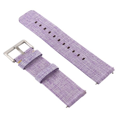 Canvas nylon bandje Fitbit Versa 1 / 2 & Lite - Paars