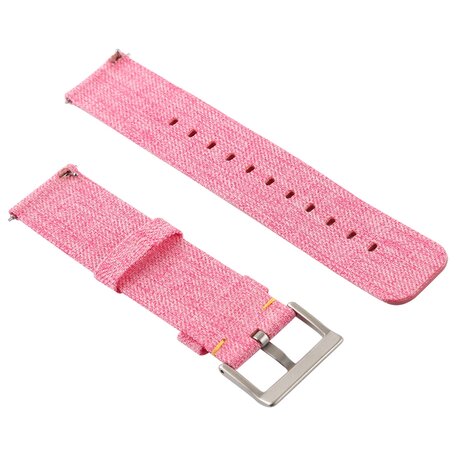 Canvas nylon bandje Fitbit Versa 1 / 2 & Lite  - Roze