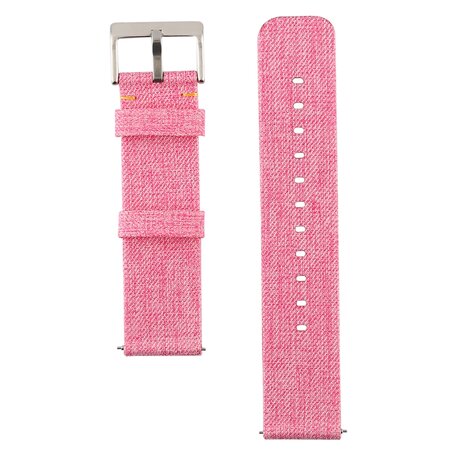 Canvas nylon bandje Fitbit Versa 1 / 2 & Lite  - Roze