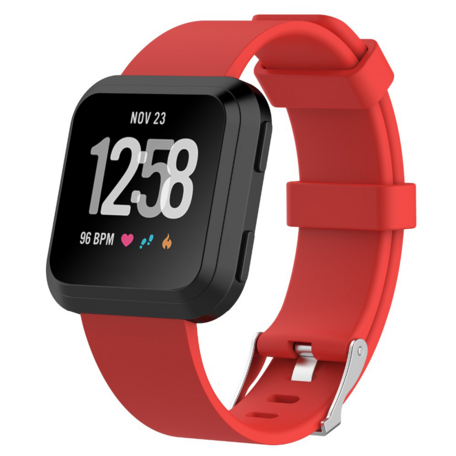 Fitbit Versa 1 / 2 & Lite rubberen sport bandje - Rood