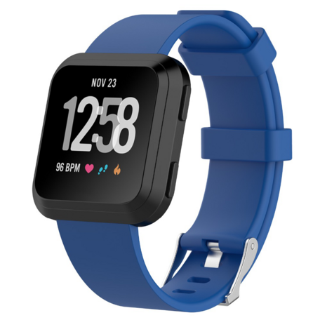 Fitbit Versa 1 / 2 & Lite rubberen sport bandje - Donker blauw