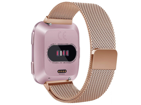 Fitbit Versa 1 / 2 & Lite milanese bandje - Maat: Small - Champagne Goud