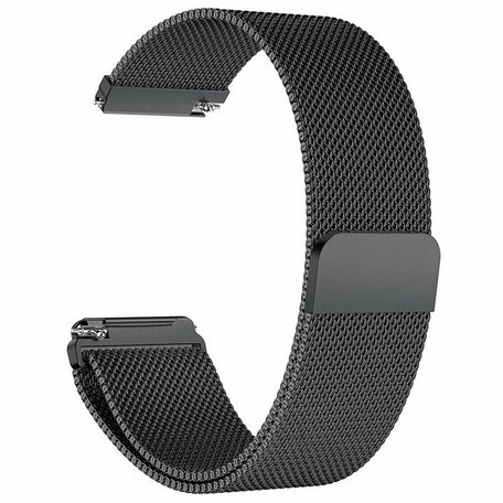 Fitbit Versa 1 / 2 & Lite milanese bandje - Maat: Small - Zwart