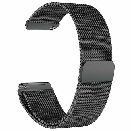 Fitbit Versa 1 / 2 & Lite milanese bandje - Maat: Large - Zwart