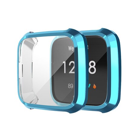 Fitbit Versa Lite Soft TPU case (volledig beschermd) - Blauw