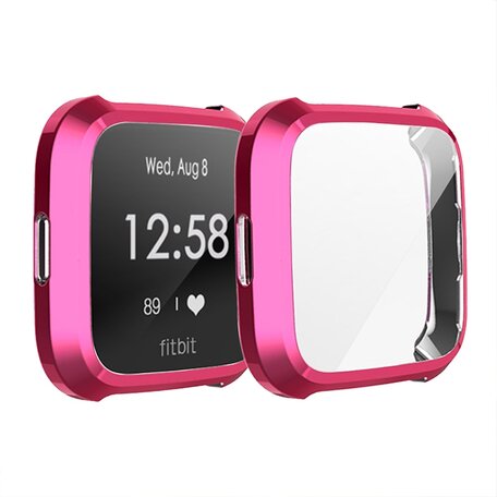 Fitbit Versa Lite Soft TPU case (volledig beschermd) - Fuschia