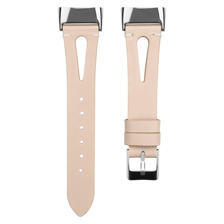 Fitbit Charge 5 bandje - PU leather - Beige