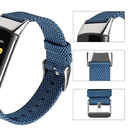 Fitbit Charge 5 Nylon bandje - Blauw